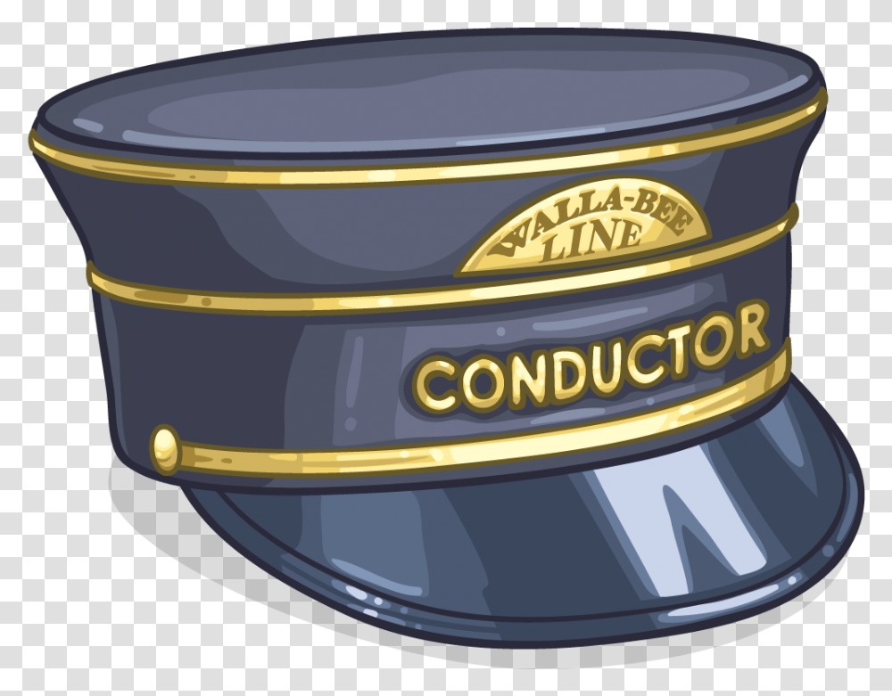 Train Conductor Hat Clipart, Tin, Can, Drum, Percussion Transparent Png
