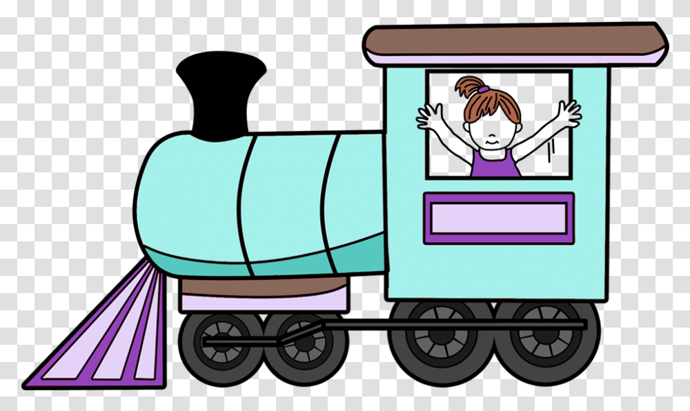 Train Fill In The Blank Party Invitations Girl On A Train Cartoon, Vehicle, Transportation, Wagon, Person Transparent Png