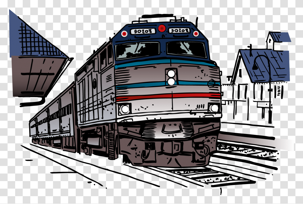 Train Front Imgenes De Un Tren En Animacin, Vehicle, Transportation, Locomotive, Train Station Transparent Png