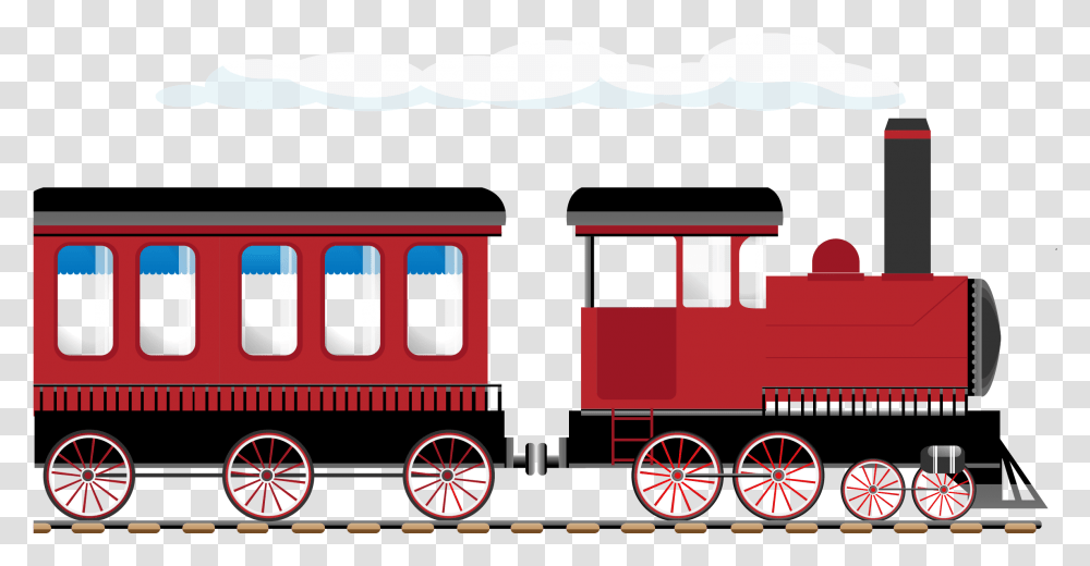 Train Rail Transport Steam Locomotive Illustration Steam Train Illustration, Vehicle, Transportation, Fire Truck, Wheel Transparent Png