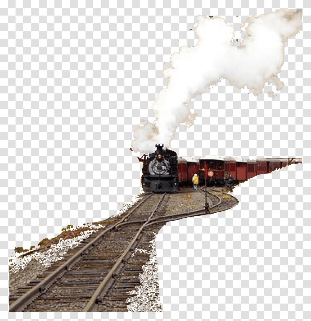 Train Smoke Track, Locomotive, Vehicle, Transportation, Steam Engine Transparent Png