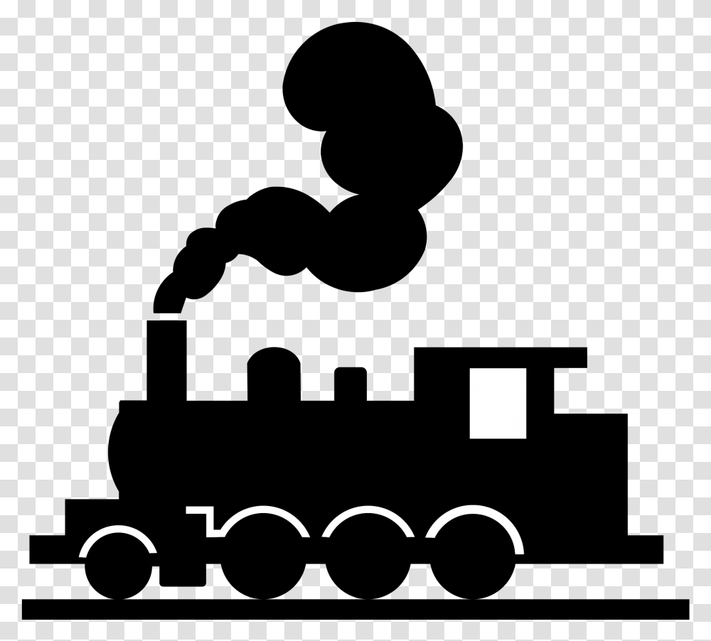 Train Steam Steam Engine Icon, Gray Transparent Png
