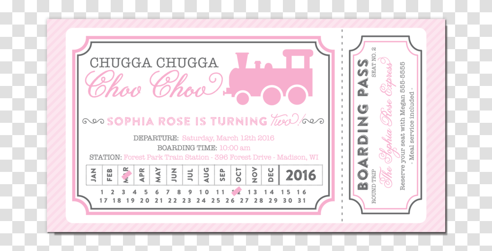Train Ticket Pink Gray, Paper, Label, Word Transparent Png