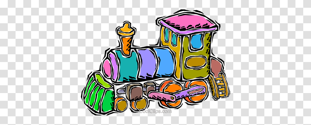 Train Toy Train Royalty Free Vector Clip Art Illustration, Outdoors, Transportation, Vehicle, Tractor Transparent Png