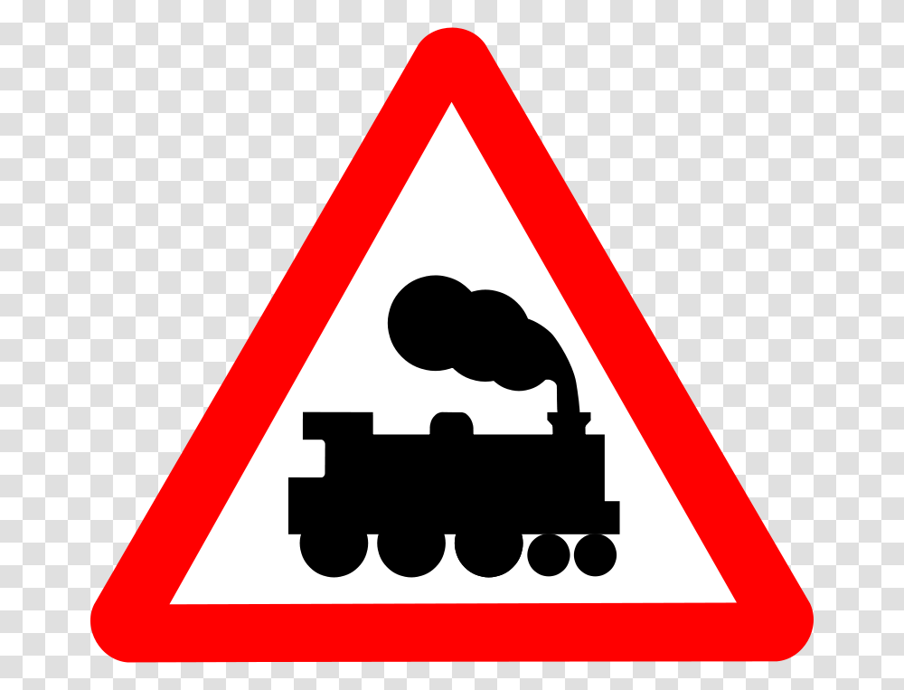 Train, Transport, Sign, Road Sign Transparent Png