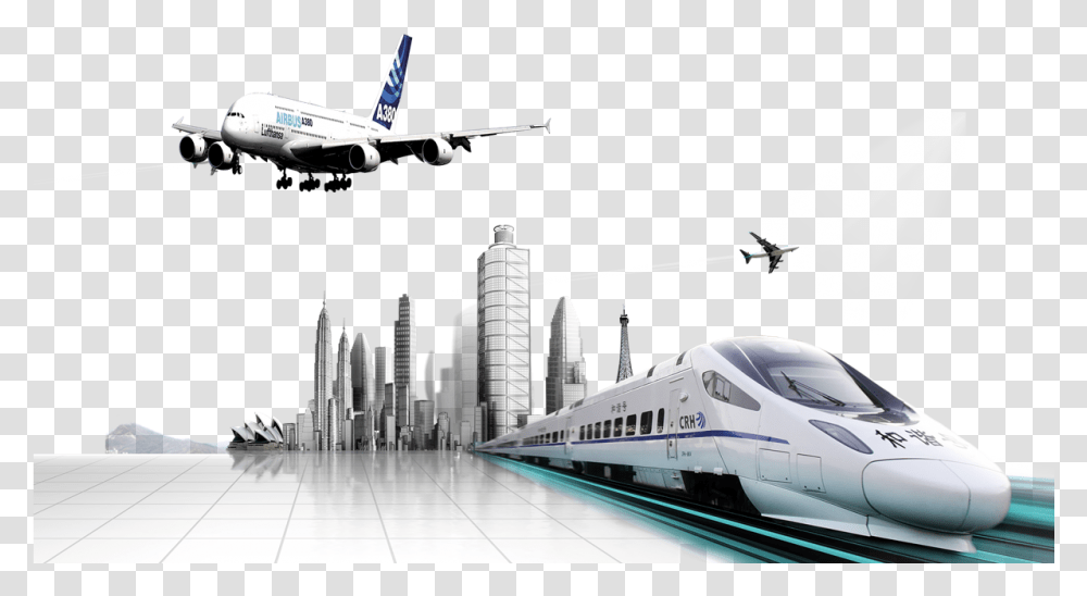 Train Travel, Airplane, Aircraft, Vehicle, Transportation Transparent Png
