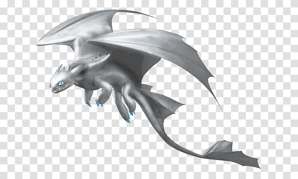 Train Your Dragon 3 White Fury Download Train Your Dragon Ice Fury, Statue, Sculpture, Bird Transparent Png