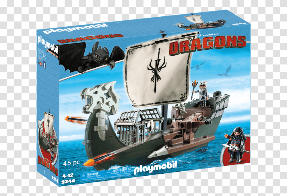 Train Your Dragon Playmobil, Boat, Vehicle, Transportation, Person Transparent Png