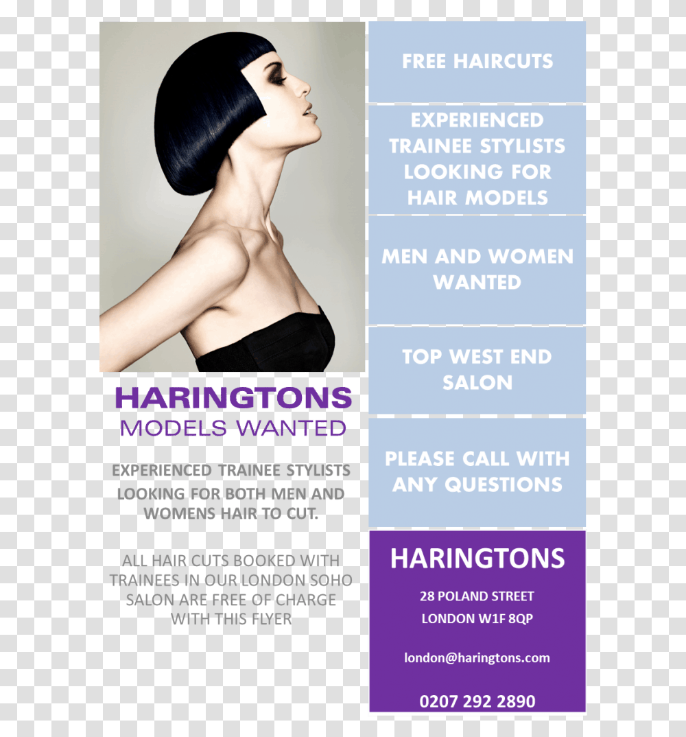 Trainee Models Wanted Hair Models Wanted Poster, Advertisement, Apparel, Flyer Transparent Png