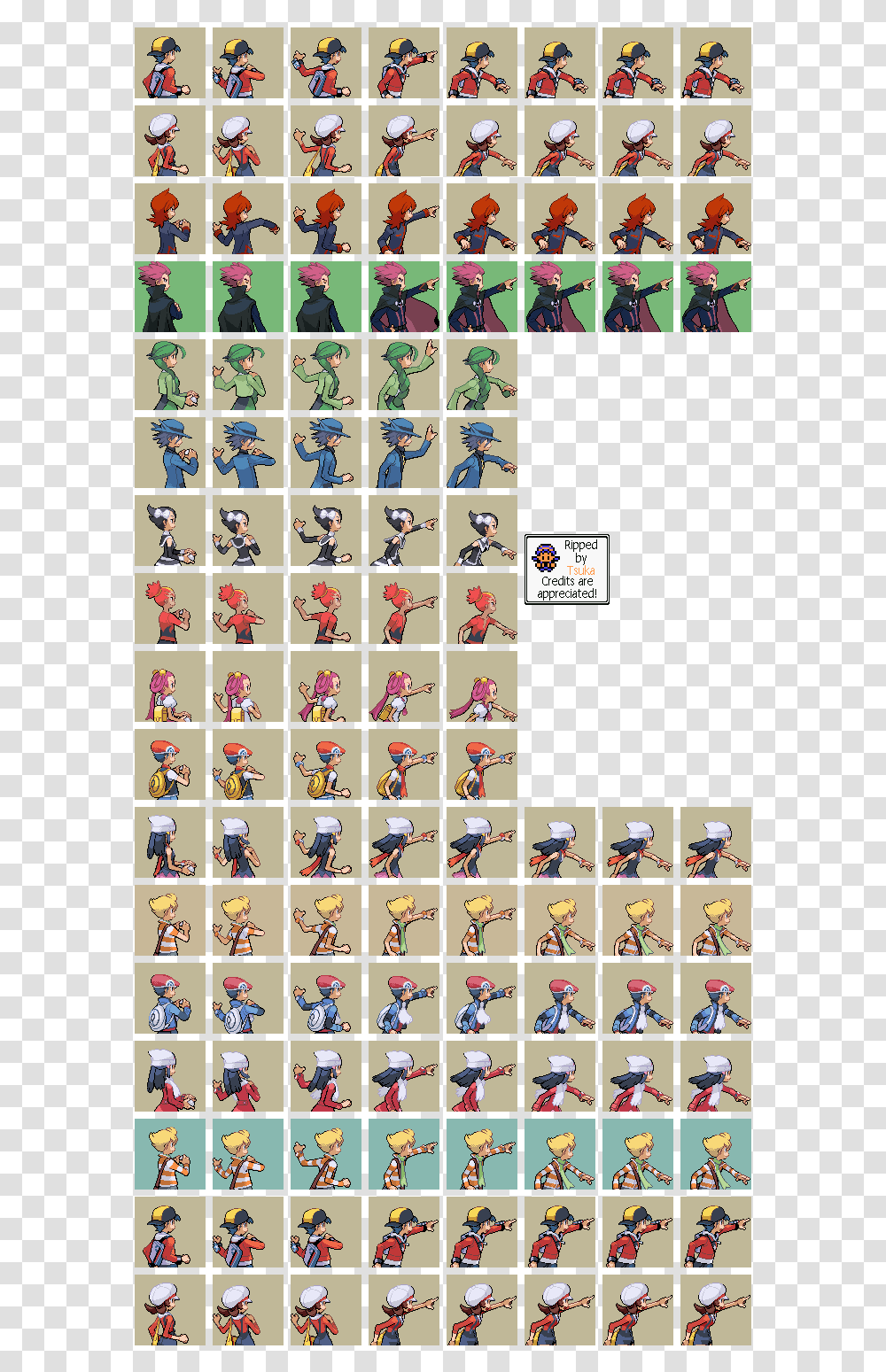 Trainers Backs Pokemon Gba Trainer Sprites, Rug, Collage, Poster, Advertisement Transparent Png