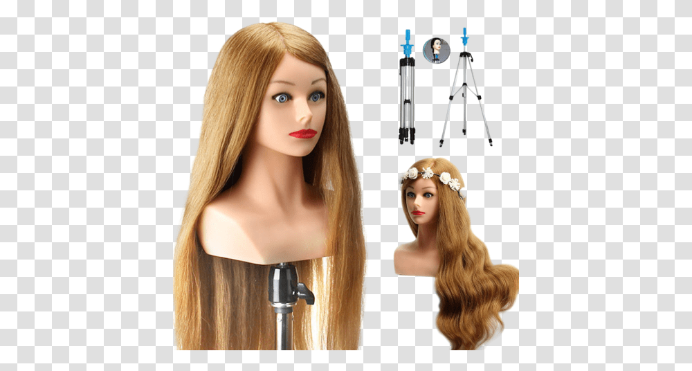 Training Head With Shoulder High Grade 80 Real Hair Hair Dummy Price, Person, Human, Doll, Toy Transparent Png