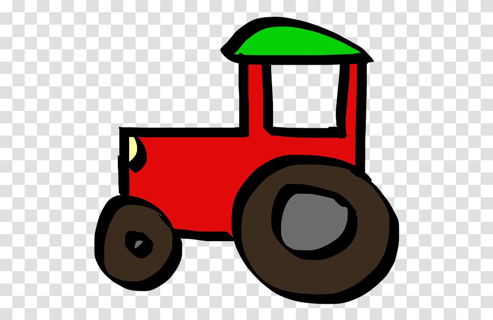 Traktor Cartoon, Vehicle, Transportation, Automobile, Tire Transparent Png