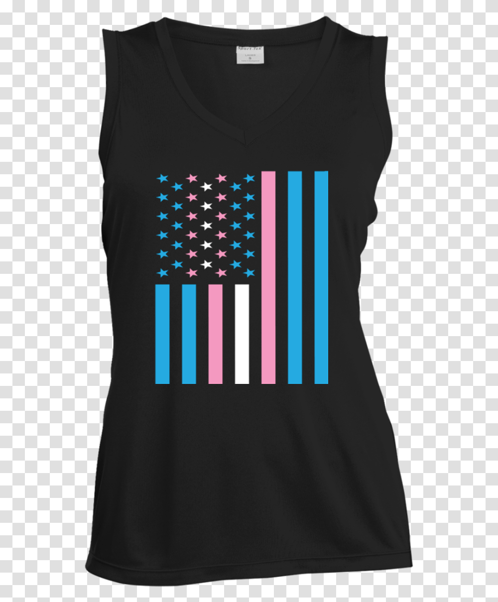 Trans Flag Pride V Neck Sleeveless Shirt For Women Polka Dot, Apparel, T-Shirt, Long Sleeve Transparent Png