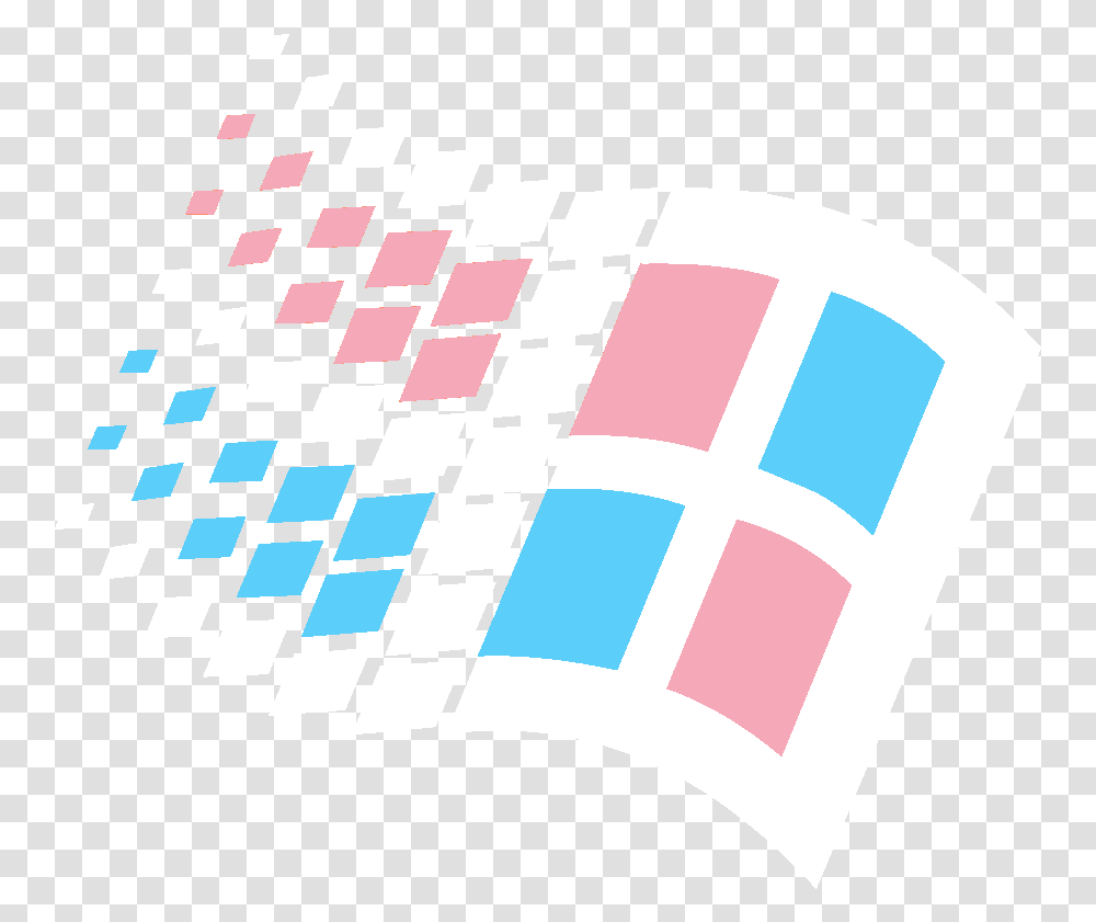 Trans Pride Windows 98 Background Windows Logo 95, Graphics, Art, Text, Rug Transparent Png