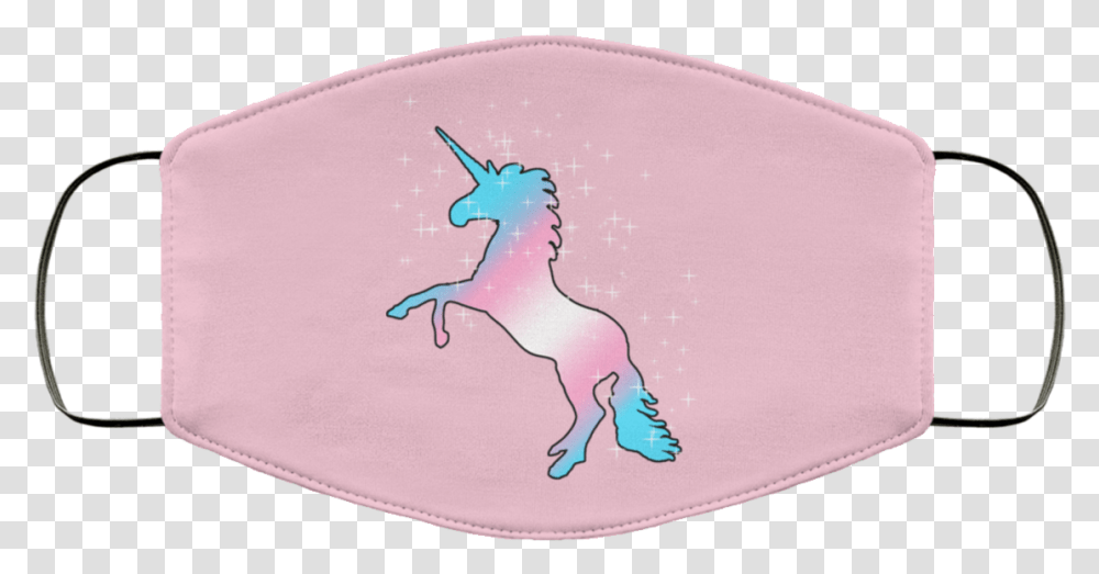 Trans Unicorn Face Mask Mask, Animal, Mammal, Dog, Plush Transparent Png