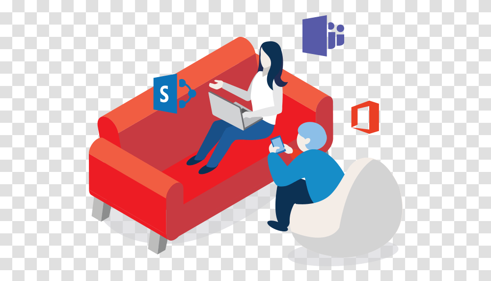 Transform Microsoft Teams Collaboration With Our Email Furniture Style, Chair, Sitting, First Aid, Couch Transparent Png