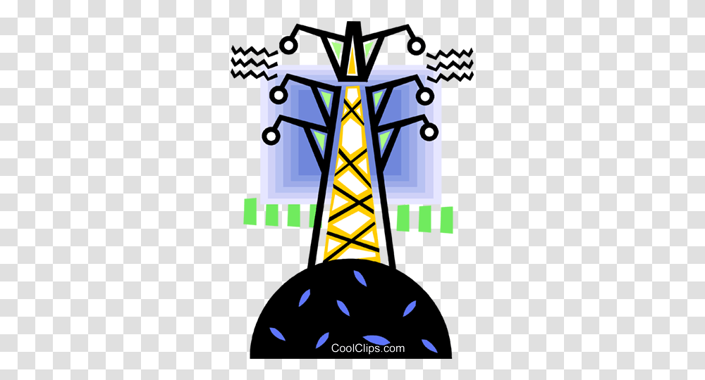 Transformer Royalty Free Vector Clip Art Illustration, Power Lines, Cable, Electric Transmission Tower, Utility Pole Transparent Png