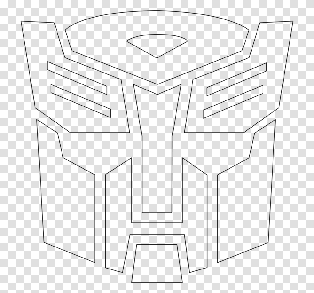 Transformers Autobot Symbol Outline Transformers Logo Outline, Gray, World Of Warcraft Transparent Png