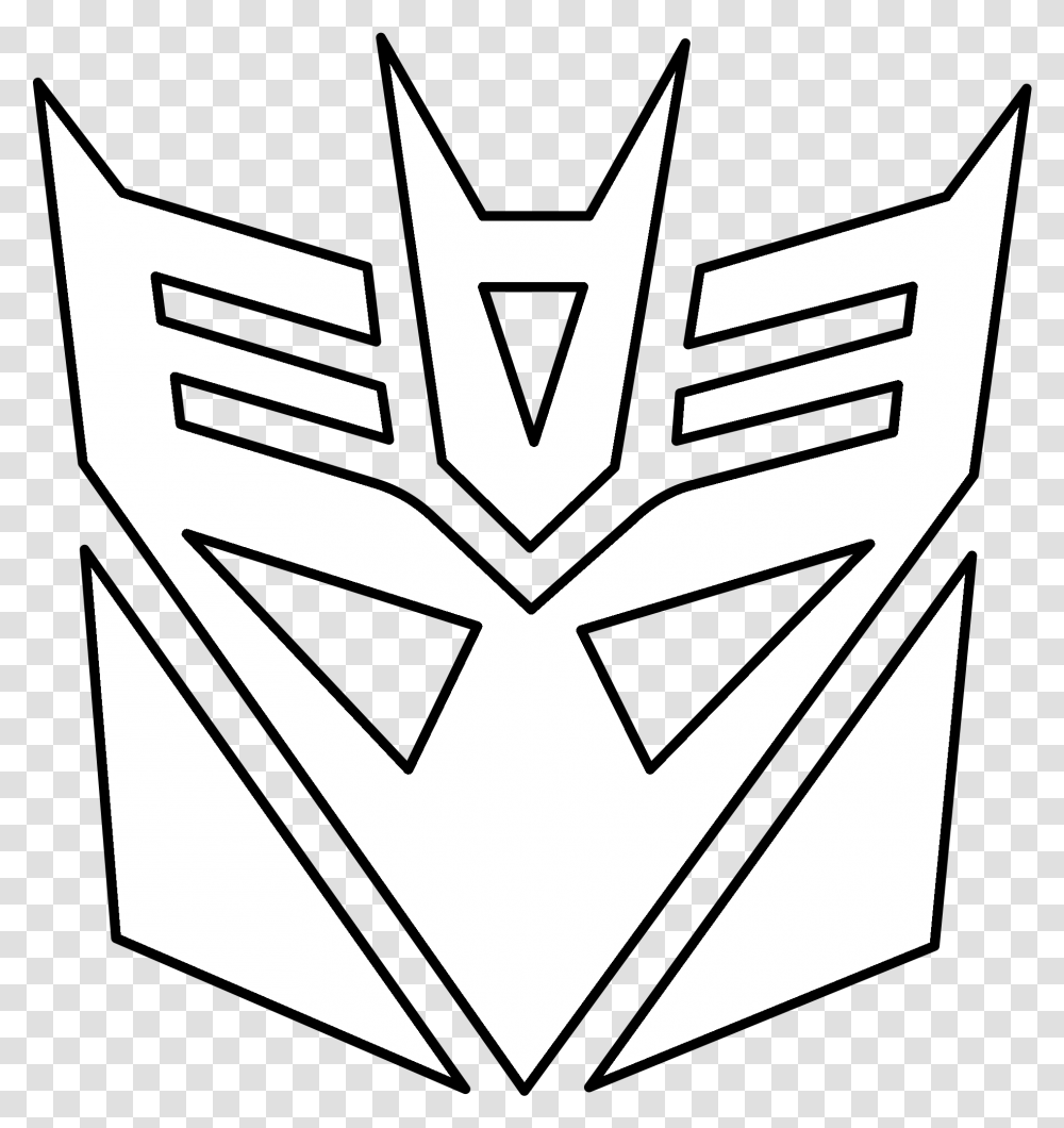 Transformers Logo Coloring Pages, Emblem, Trademark, Stencil Transparent Png