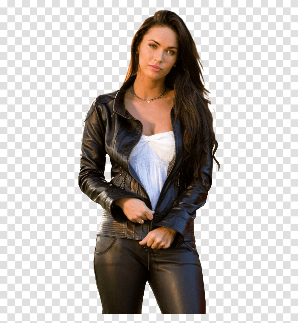 Transformers Megan Fox Leather, Apparel, Jacket, Coat Transparent Png