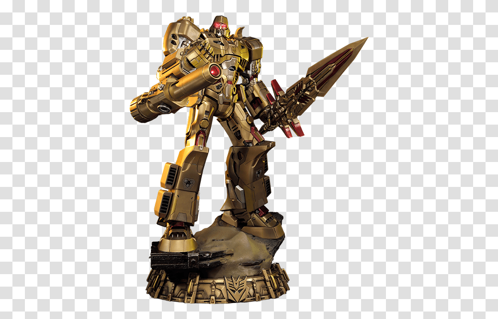 Transformers Megatron Gold Edition Transformers Generation Prime 1 Studio Megatron Gold, Toy, Robot Transparent Png