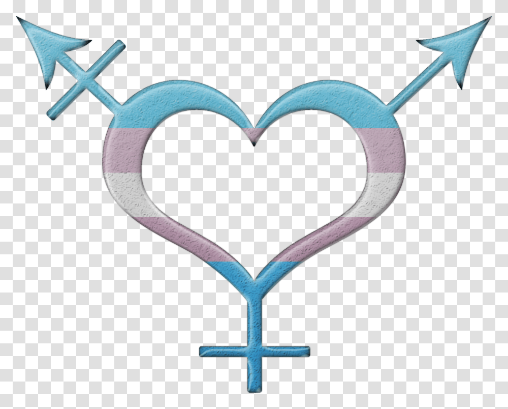 Transgender Pride Heart Shaped Gender Neutral Symbol In Matching, Light, Slingshot, Tie, Cushion Transparent Png