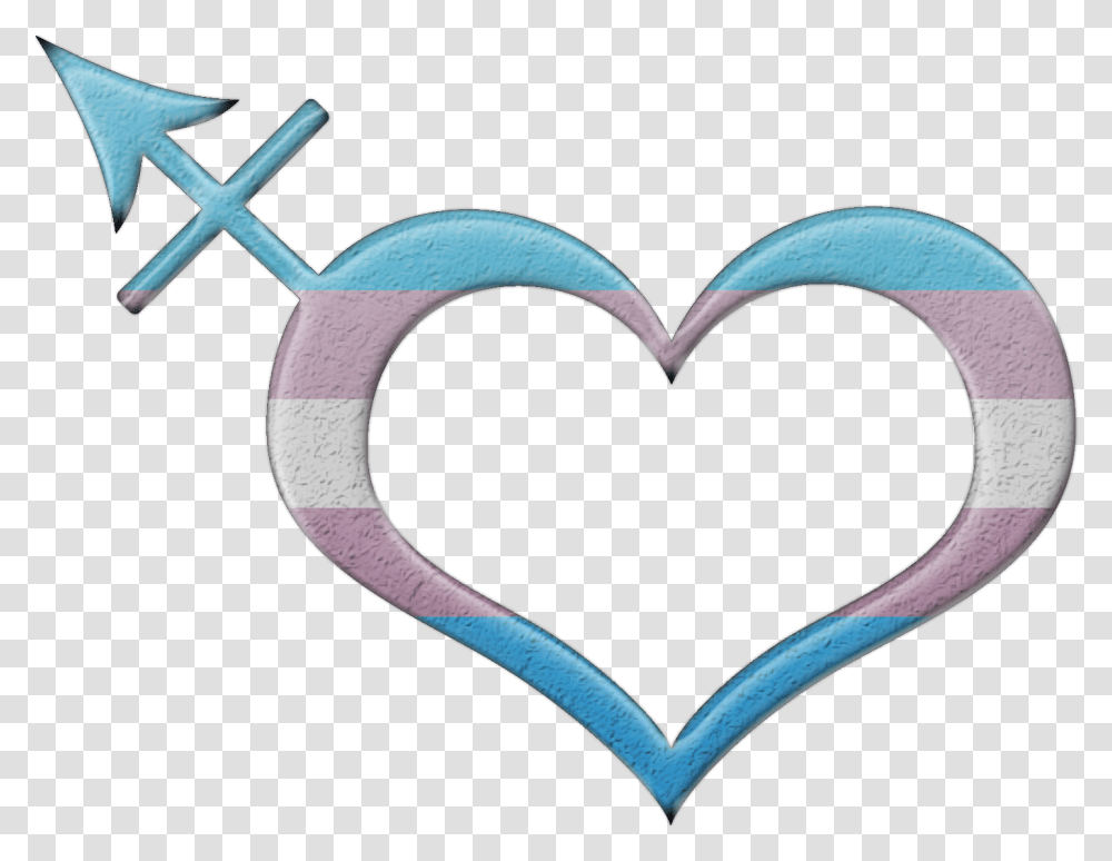 Transgender Pride Heart Shaped Transgender Symbol In Transgender Pride Symbol, Pillow, Cushion Transparent Png