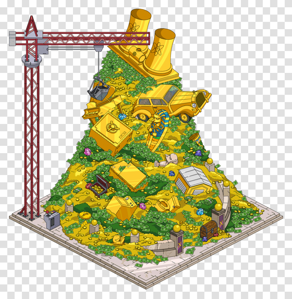 Transimage Simpsons Tapped Out Money Mountain, Tree, Plant, Wedding Cake, Dessert Transparent Png