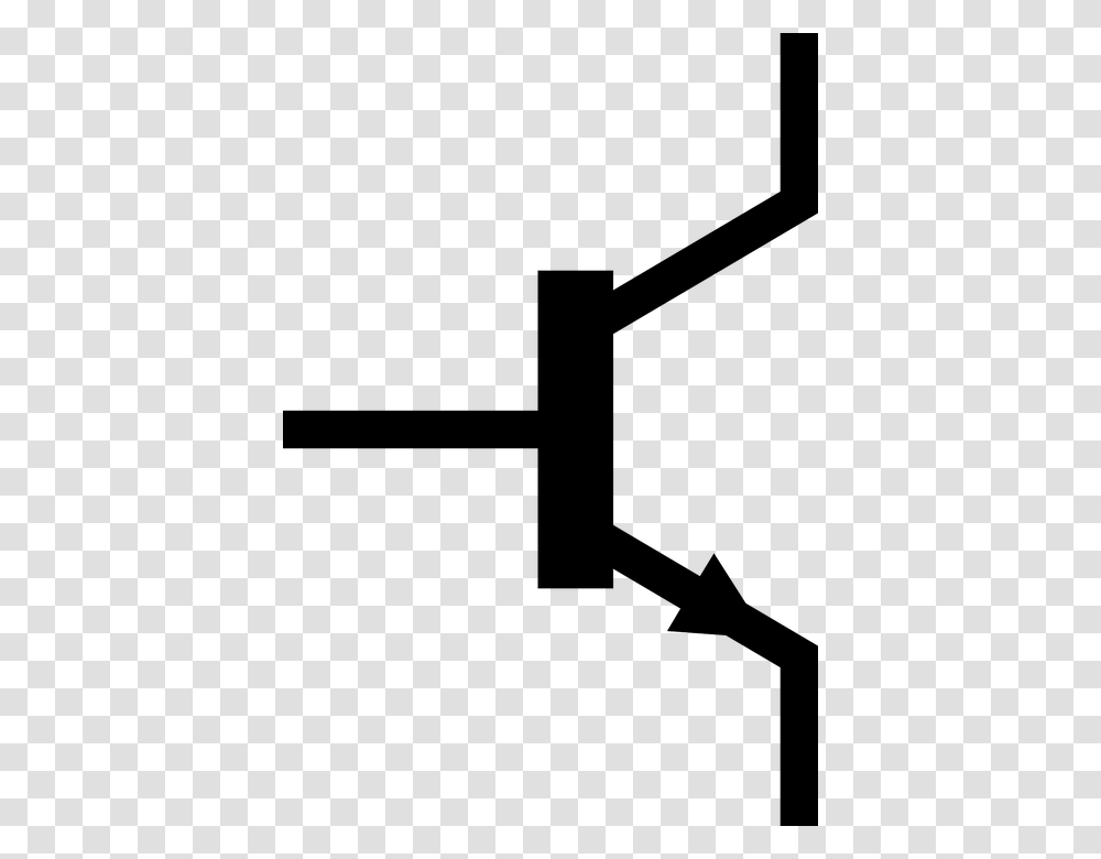 Transistor Symbol Electronics Circuit Component Transistor Sign, Silhouette, Weapon Transparent Png