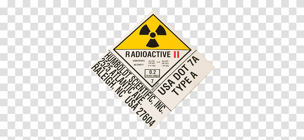 Transit Label Yellow Ii Radiation Symbol, Paper, Sign, Triangle Transparent Png