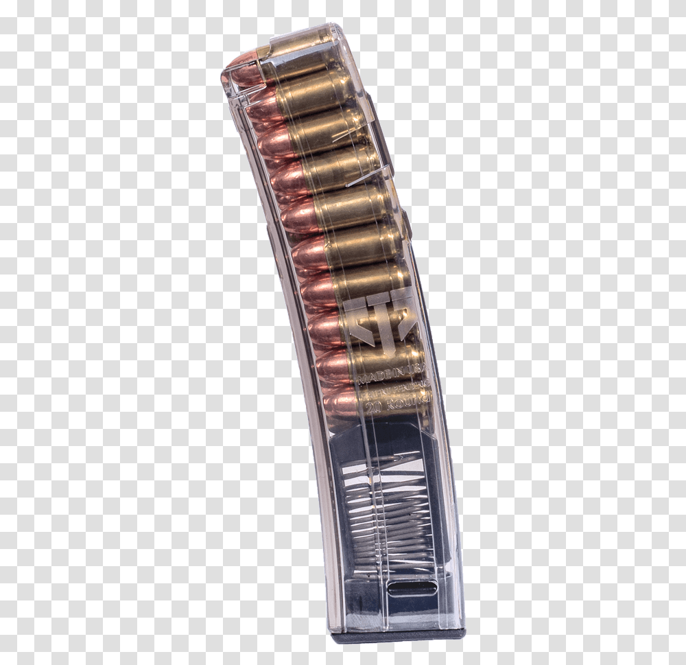 Translucent Hk Mp5 9mm 20 Round Mag Bangle, Weapon, Weaponry, Ammunition, Brush Transparent Png