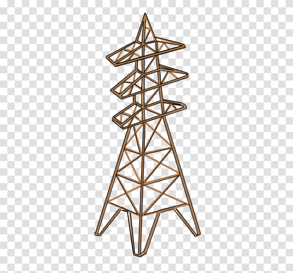 Transmission Line Tower Anime, Electric Transmission Tower, Power Lines, Cable, Cross Transparent Png