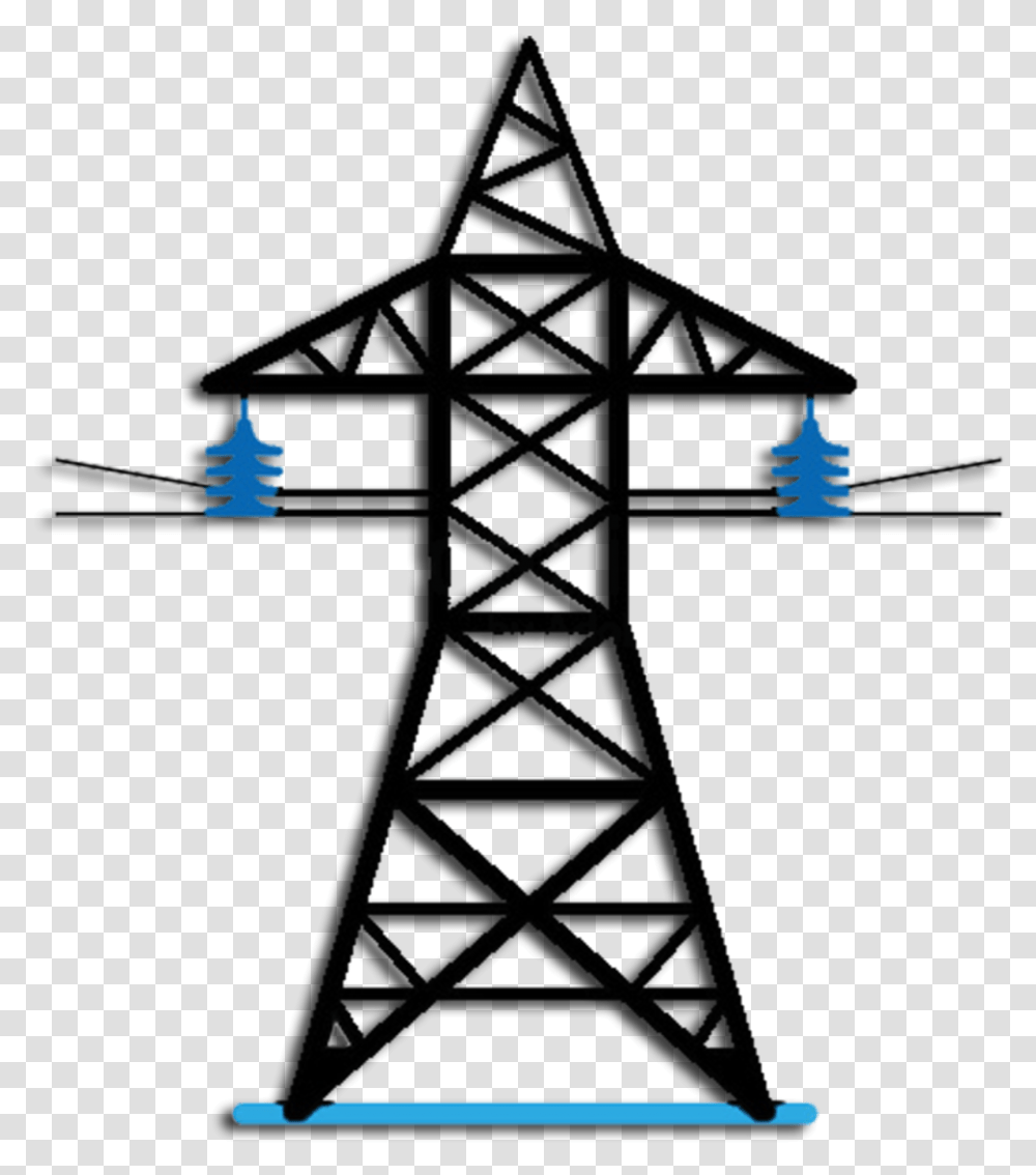 Transmission Lines Transmission Tower Electricity Pylon, Cable, Electric Transmission Tower, Power Lines, Cross Transparent Png