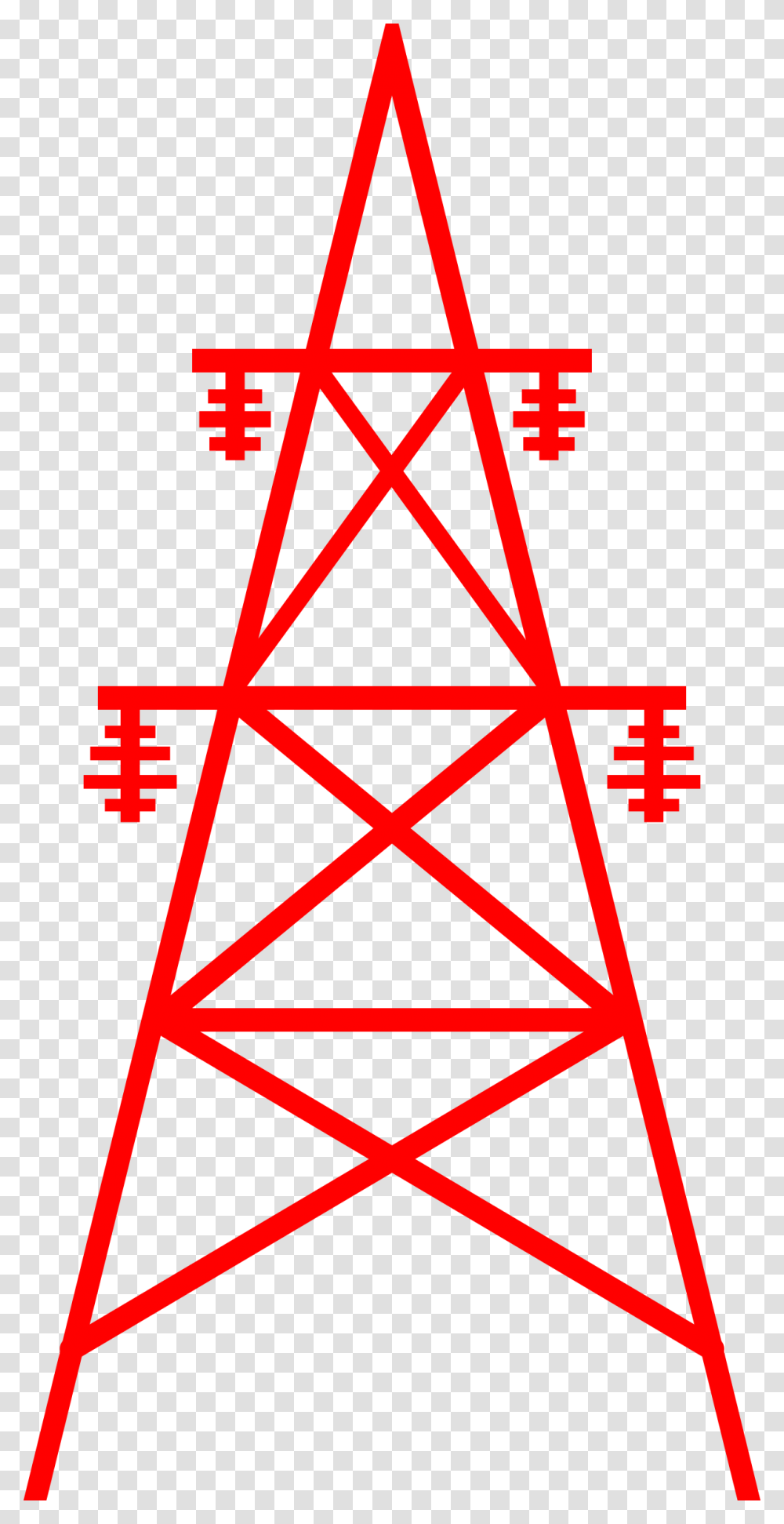 Transmission Tower Icons, Cable, Power Lines, Electric Transmission Tower, Triangle Transparent Png