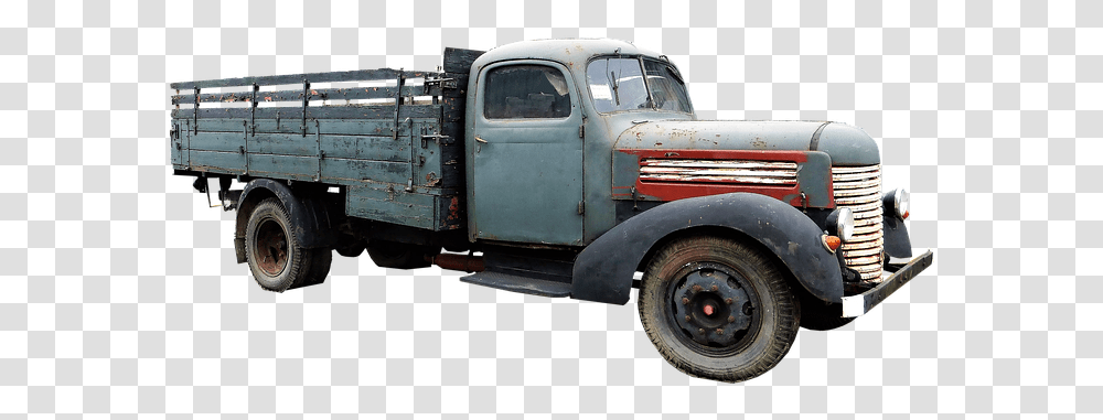 Transport Truck Parking Wreck Rust Old, Vehicle, Transportation, Wheel, Machine Transparent Png