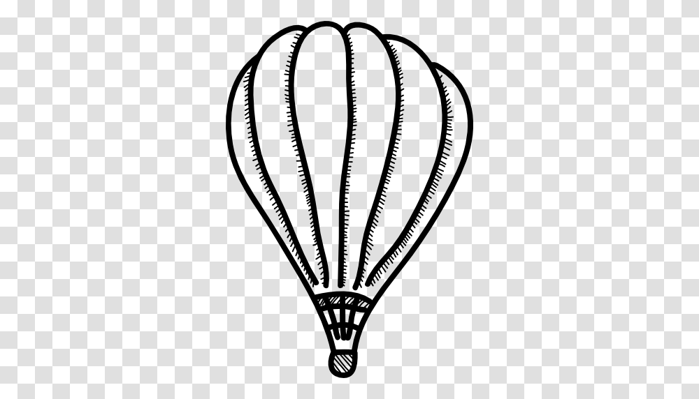 Transportation Air Balloon Balloon Outlined Means Of Transport, Gray, World Of Warcraft, Halo Transparent Png