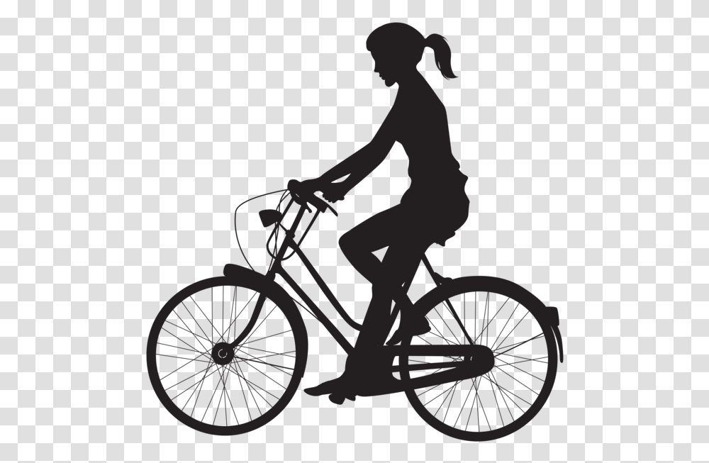 Transportation Cycling Bicycle Clip Art Female Cycling Silhouette, Vehicle, Bike, Wheel, Machine Transparent Png