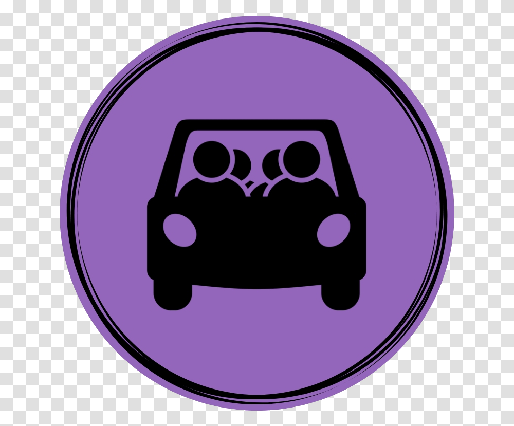 Transportation Sustainability Covoiturage Icone, Symbol, Disk, Purple, Giant Panda Transparent Png
