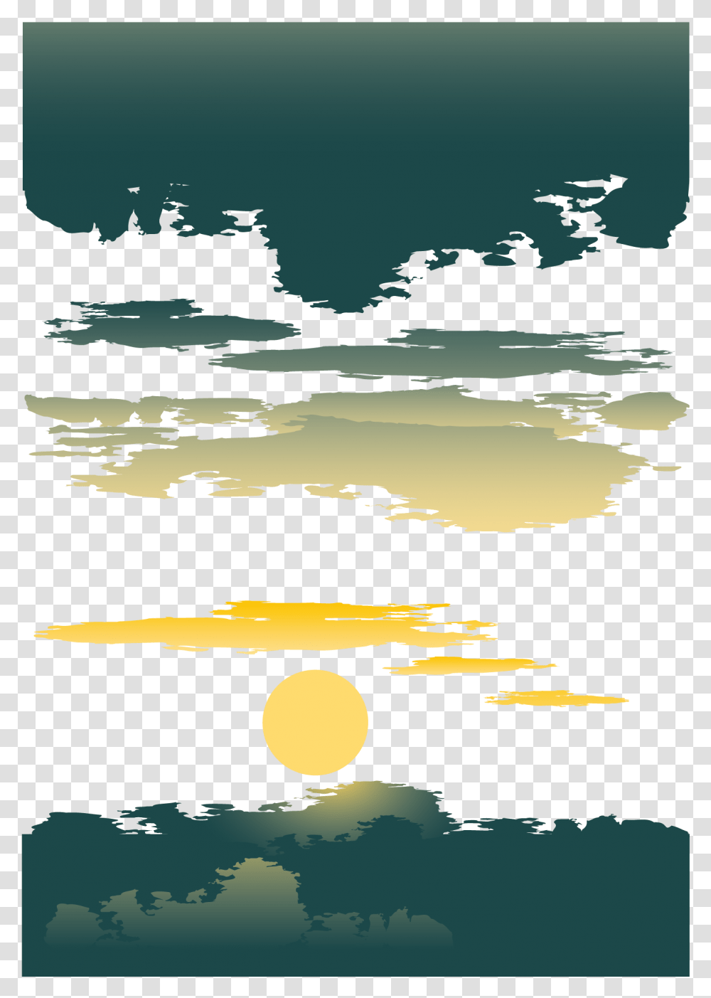 Transprent Free Download Cloud Sunset Vector, Nature, Outdoors, Silhouette, Sky Transparent Png