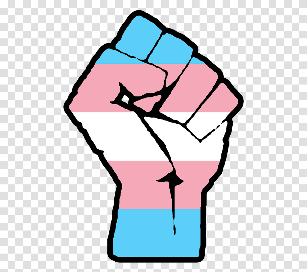 Transpride Fist Raised Fist Transgender Flag, Hand Transparent Png