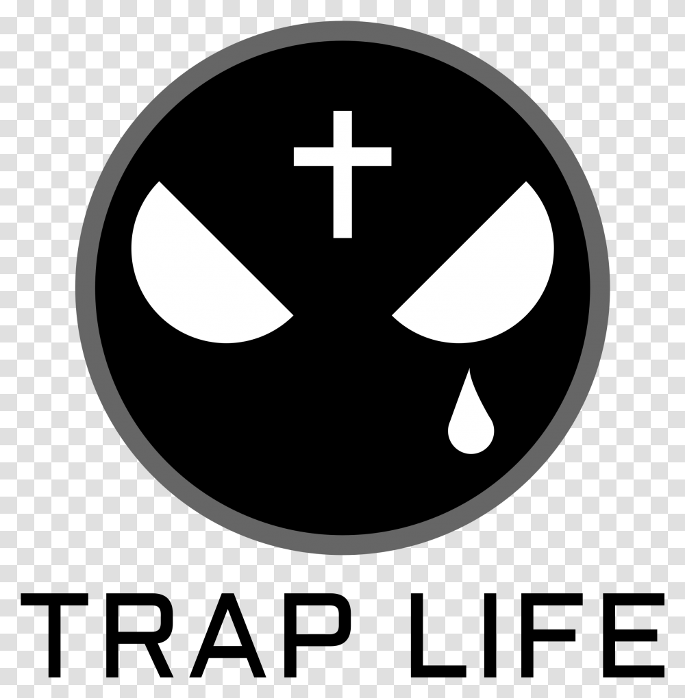 Trap Life Angry Eyes Aggressive Eye With Cross Men's Trap Life Dibujos, Symbol, Mask, Stencil, Pillow Transparent Png