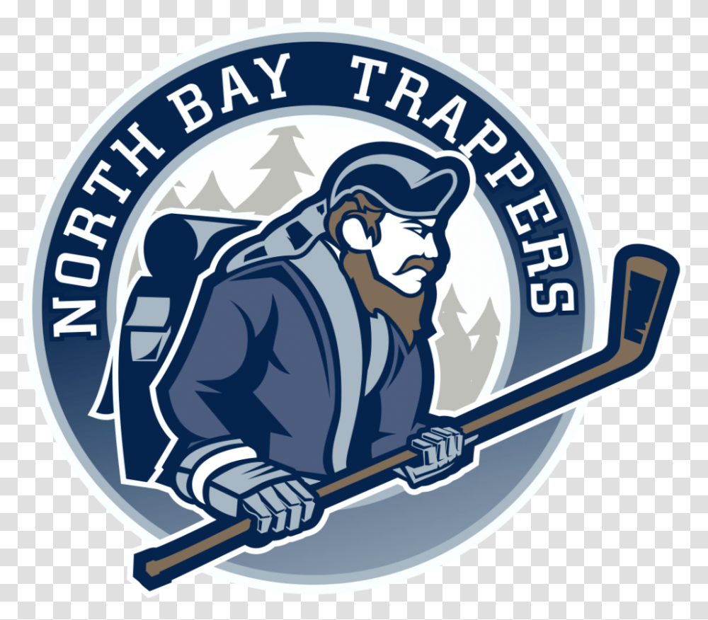 Trappers Logo North Bay Trappers, Trademark, Emblem, Badge Transparent Png