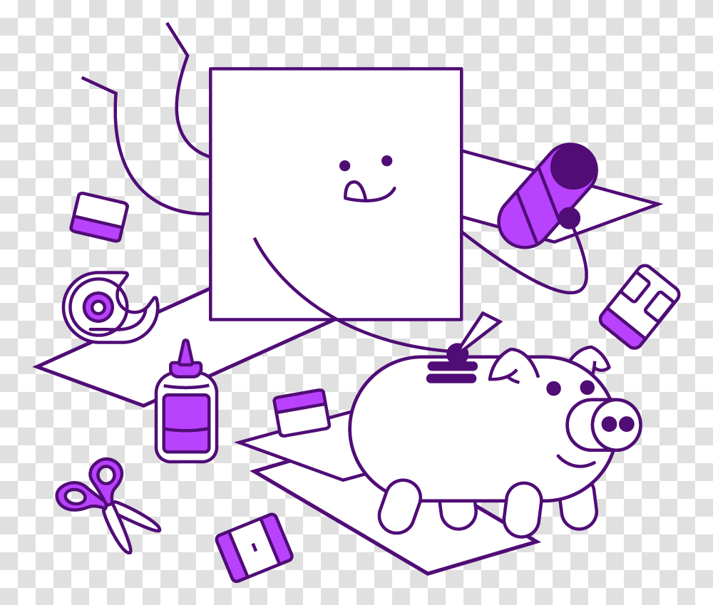 Trash 2 Illustration, Purple, Bottle Transparent Png