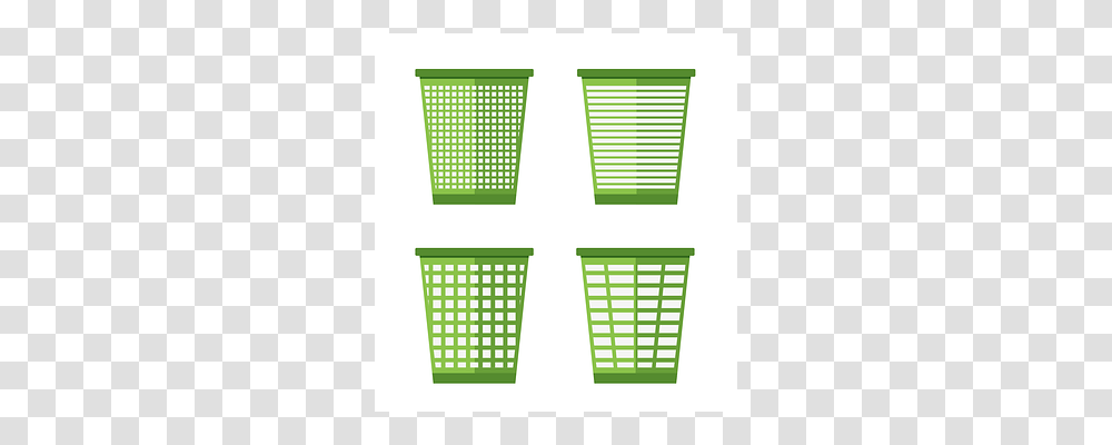 Trash Bin Basket, Shopping Basket, Green, Plastic Transparent Png