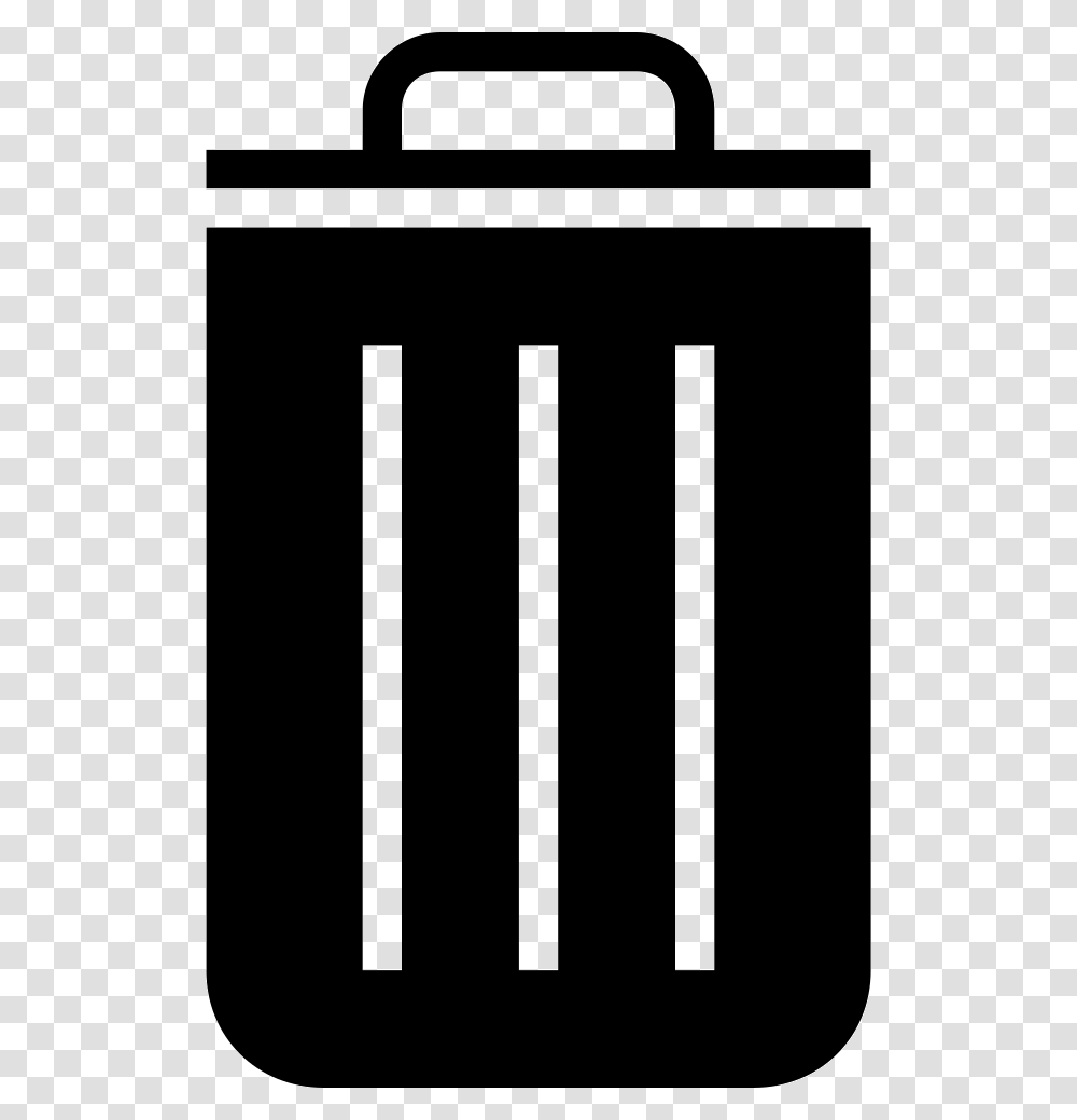 Trash Can Black Container Symbol Icon Free Download, Prison, Cross Transparent Png