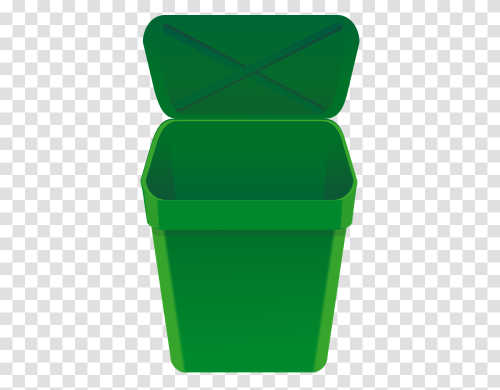 Trash Can Clipart Open, Bucket, Green, Plastic Transparent Png