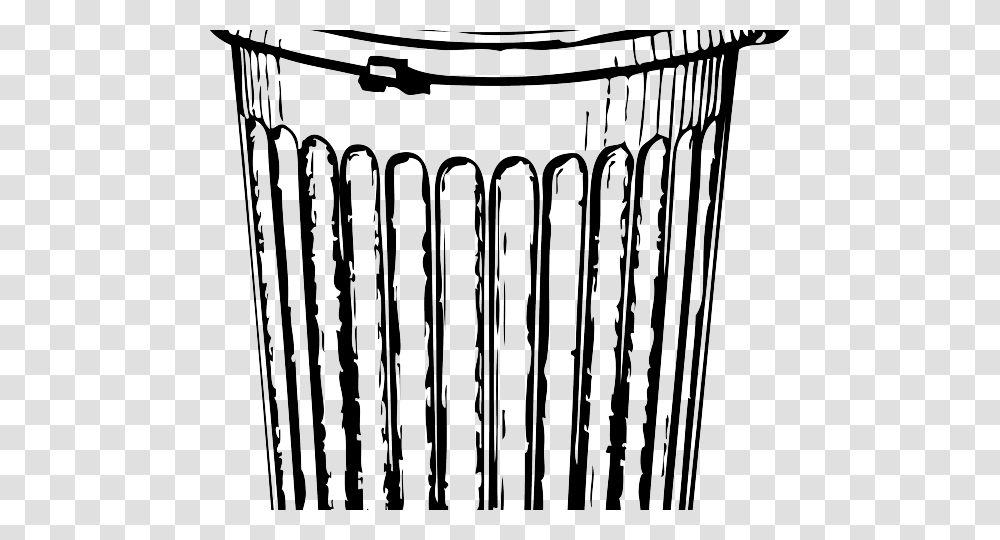 Trash Can Clipart School, Gate, Tin, Outdoors, Plant Transparent Png