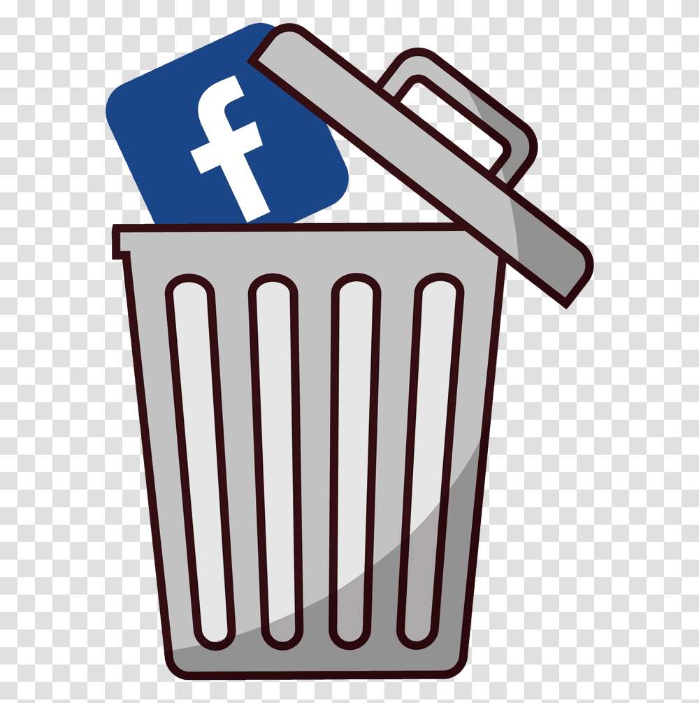 Trash Can Facebook In The Trashcan, Symbol, Tin, Recycling Symbol,  Transparent Png
