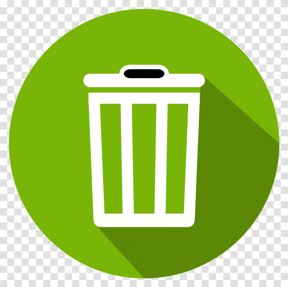 Trash Can Flat Design Download Recycle Bin Windows 10, Tennis Ball, Word, Label Transparent Png