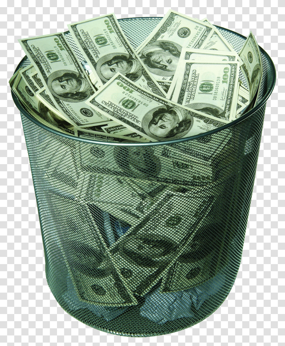 Trash Can Full Of Money Transparent Png